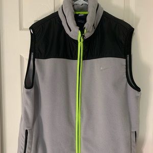 Nike Vest zip up Gray Neon with hidden Hood